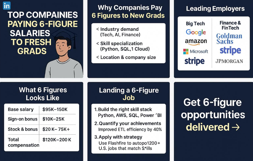 Top Companies Paying Six-Figure Salaries to Fresh Graduates